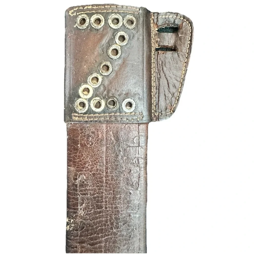 Antique Mexican Eagle Head Pommel Saddle Sword Ivory Style Grip Leather Military